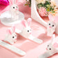 Lenwen 8 Pcs Rabbit Stuffed Animals Slap Bracelets For Kids Plush Animal Cute Wrist Slap Bands For Birthday Party Favors Boys Gi