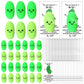 Wettarn 30 Sets Emotional Luminous Pickle Stress Ball Gift Bulk Christmas Appreciation Gift Cute Inspirational Pickle Squeeze Mi