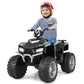 Coszton Atv For Kids, 24V Battery Powered Electric Atv Quad W/Soft Start, Wireless Connection, Music, Radio, Treaded Tires, Led Lights, Kids Ride-On Atv Kids 4-Wheeler For 3-8 Boys & Girls (Black)