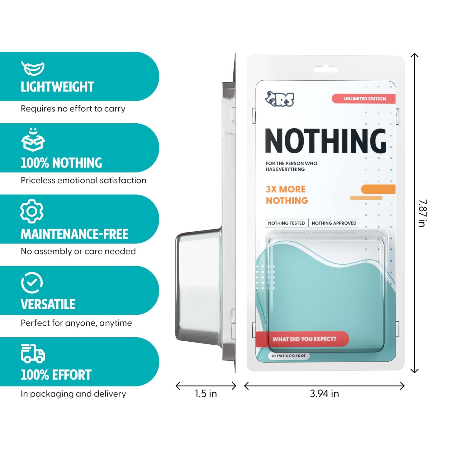 Raccoon Shenanigans Nothing Gift - Funny Gag Gift For Men Who Want Nothing Or Have Everything - Hilarious White Elephant Gift Of