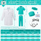 Funsenly Doctor Costume For Kids - 8Pcs Caree Day Kids Scrubs With Lab Coat Dress Up Set, Halloween Costumes For Girls Boys, Tod