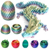 3D Printed Dragon Eggs with Dragon Inside - Fun Fidget Figurine Toys  Easter Basket Stuffers Surprise Mystery Crystal Printing Dragon Egg mature-themed Home Office Desk Decor Toy Gifts (Rainbow Colors)