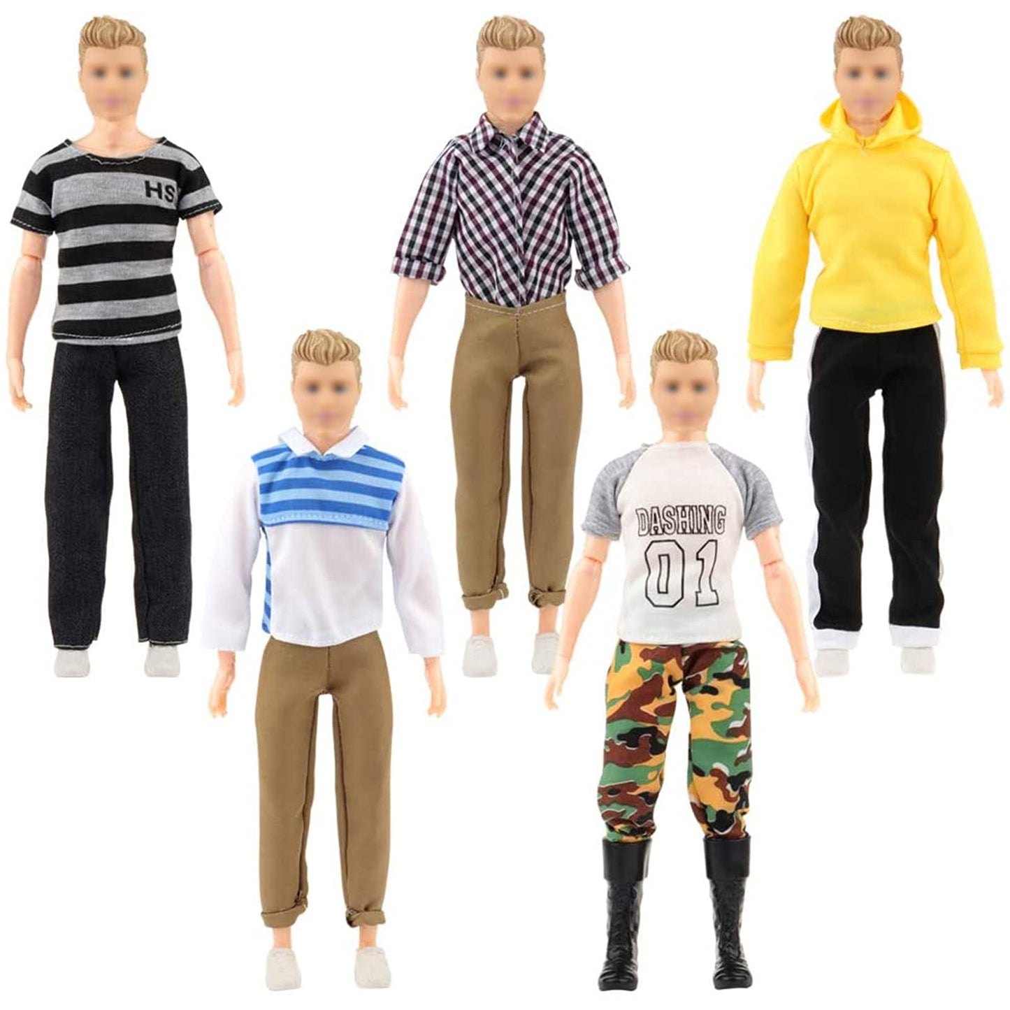 Sotogo 27 Pieces Doll Clothes And Accessories For 12'' Boy Doll Includes 12 Sets Casual Clothes, Career Jacket,Pants Outfits,Sho