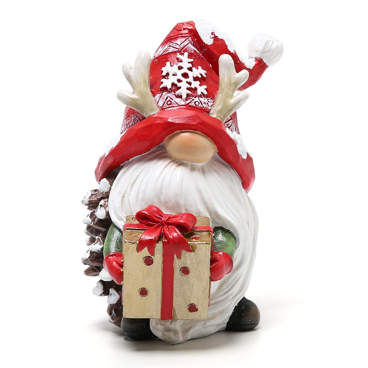 Hodao Christmas Resin Gnomes Handmade Christmas Resin Gnomes Holiday Present, Winter Table Christmas Tree Christmas Decorations