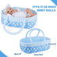 Babeside Reborn Baby Doll Bassinet For 17-22 Inch Dolls, Cute Bear Patterns Baby Doll Accessories Soft Foldable Babydoll Crib Be