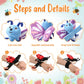Gemscream 6 Pack Stuffed Animal Slap Bracelets For Kids, 8 Inch Plush Animal Wrist Cute Snap Bracelets In Bulk Easter Graduation