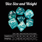 DND Dice 7Pieces, Polyhedral Dice Set,Cyan&Blue Double Color Glitter Dice Set,D&D Dice Set for Dungeons and Dragons, RPG, MTG Ta