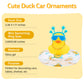 wonuu Car Duck Rubber Duck Car Ornaments Duck Car Dashboard Decorations with Cute Headband Swim Ring Necklace Sunglasses  B-Blue Star Headband-Transparent
