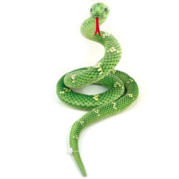 Mukouxun 112 Inch Stuffed Anaconda - Green Kids Plush Snake Toy with Prank Props