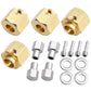 HobbyPark RC Brass Spacers Wheel Hex Hubs Extenders for TRX4 Wheels Extension Hex Drive Adapter (10mm Thickness)