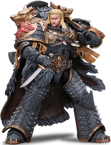JOYTOY Warhammer 40K 1/18 Action Figure - Space Wolves Leman Russ Primarch of The VIth Legion - Collectible Display Model for De