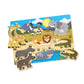 Melissa & Doug Wooden Peg Puzzle 4-Pack For Toddler And Preschool Boys And Girls - Vehicles, Farm, Safari, Pets