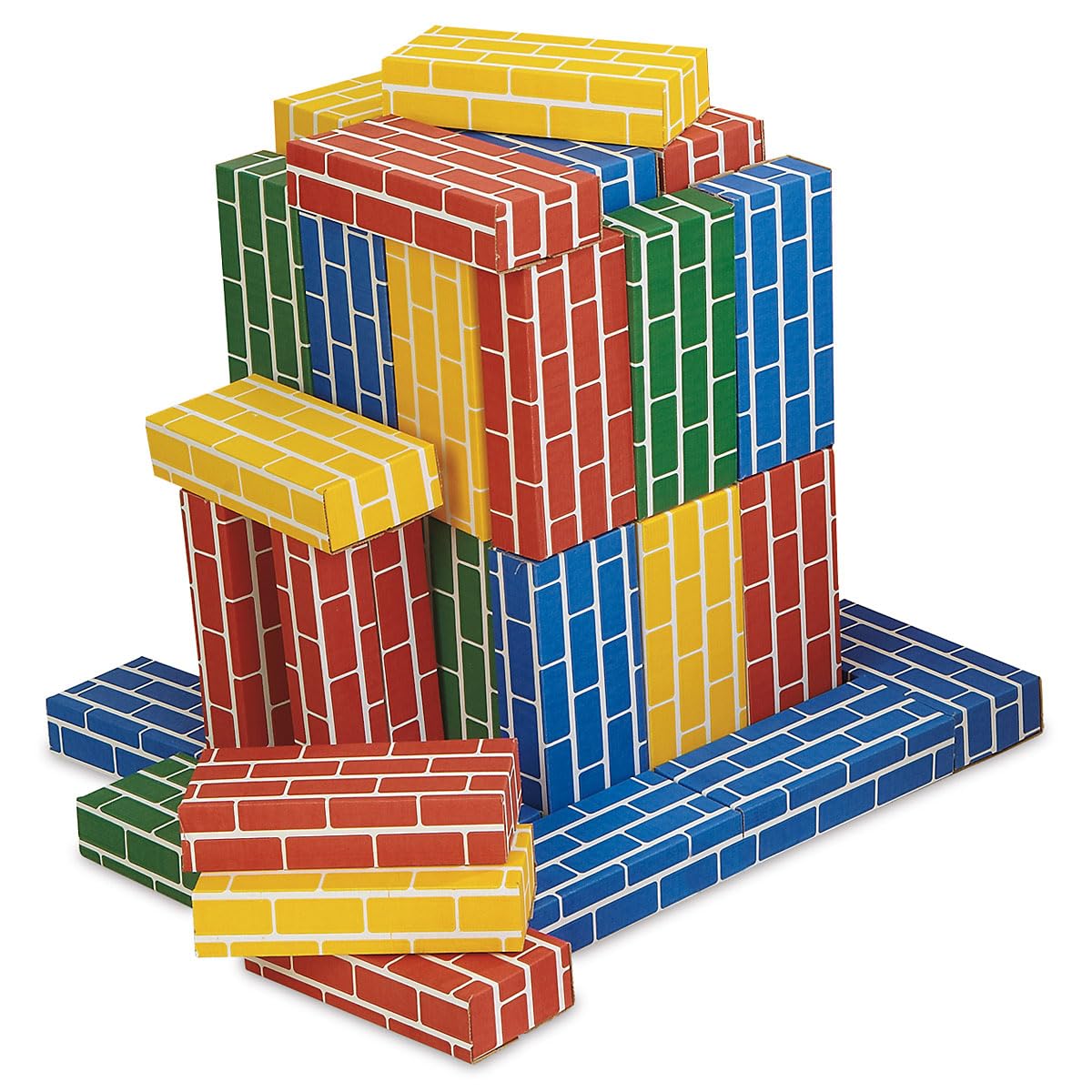 Lillian Vernon Primary Building Bricks - Kids Cardboard Bricks, Each 9' X 4' X 2' (Set Of 24)