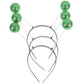 Amosfun 3pcs Green Martian Antenna Headband with Ball Boppers Space Theme Party Aliens Costumn Accessory