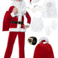 Fancyfun Santa Claus Costume For Kids, 9Pcs Boys Christmas Suit Kids Santa Costume Outfit Velvet For Boys Christmas Cosplay, 8-1
