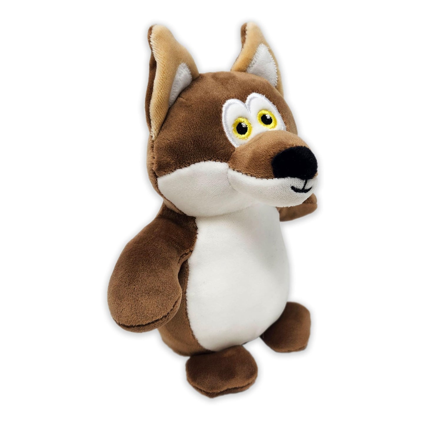 PLUSHOLOGY Squishy Coyote Stuffed Animal; Ultra Soft and Cuddly Plush Toy for Kids 3 Years Old to mature-themeds; Child-Safe Embroidered Eyes adds a Unique Aesthetic; (6 Tall)