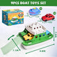 Toy Boat Bath Toys For Toddlers With 4 Mini Car Toys And 4 Bath Boat Squirters, Kids Ferry Boat For Bathtub Bathroom Pool Beach Toys