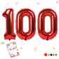 Smlpuame 40 Inch Number Balloon 0-9 Red Large Number 100 Balloons,Digital Balloons For Birthday Party Celebration Decorations Su