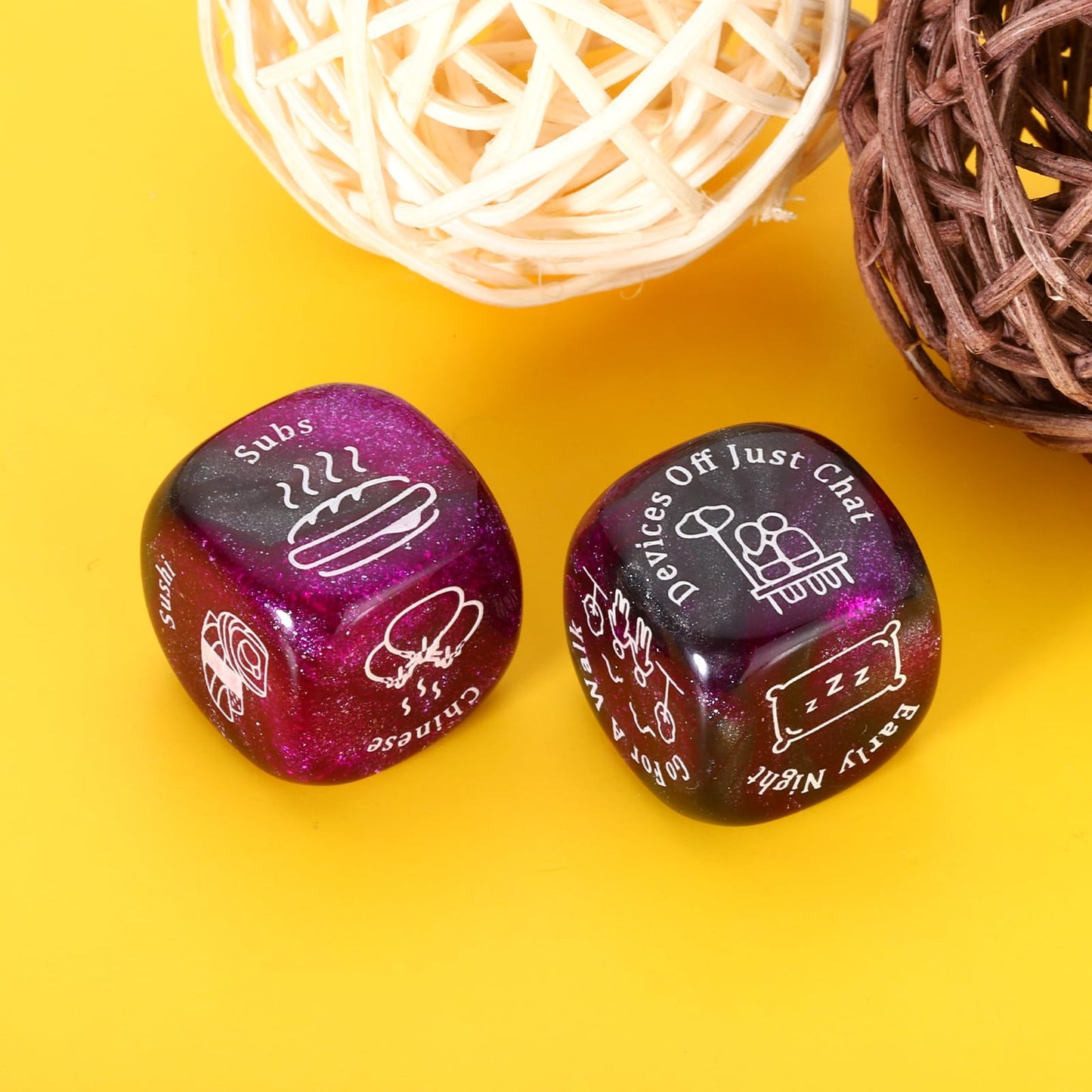 Date Night Dice, For Him Her Wedding Birthday Valentines Gift For Him Her Funny Gift For Women Men Couple Gifts, Romantic Dice F