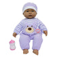 JC Toys Lots to Cuddle Babies Hispanic 20-Inch Peach Soft Body Baby Doll and Accessories Designed by Berenguer, Purple, 35019