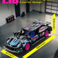 Sosuy Building Block Race Car Set, 513 Pcs DIY Model Kit, Cyberpunk Color, 14x25x7.5 cm, Pull-Back Toy for Kids 6+