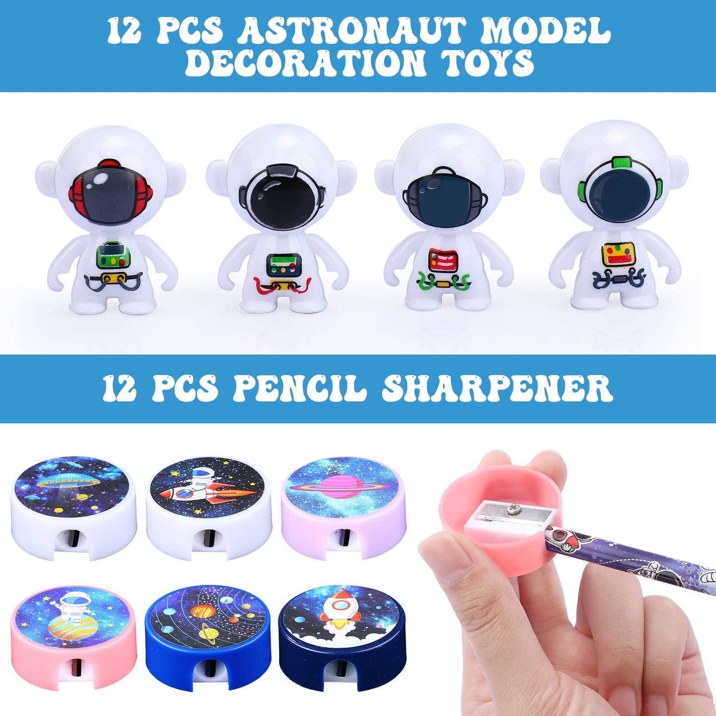 Faccito 86 Sets Space Party Favors Astronaut Party Favors Space Stationery Set Classroom Reward Gifts Prizes Notepads Pencils St