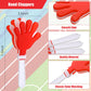 Jenaai 24 Pcs School Spirit Items Collapsible Stadium Horn Hand Clappers Metal Cowbells Team Cheering Spirit Accessories Noisema