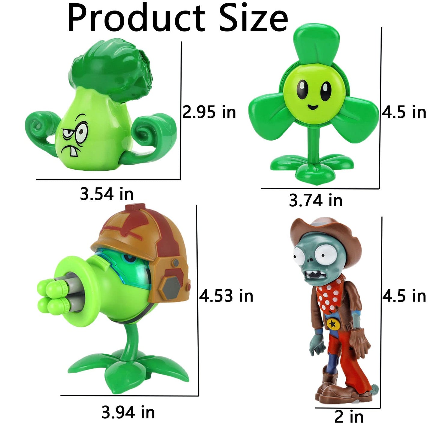 JHESAO 7 PCS Plants and Zombies Toys Action Figures PVZ Toys Set 1 2 Series Great Gifts for Kids and Fans Birthday and Christmas Party