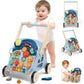 2 in 1 Wooden Baby Walker and Activity Center for Girls Boys Push Toys Gift