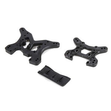 Losi LOS234004 Front Suspension Arm Set Upper/Lower: Baja Rey, 1:10 Scale, Black