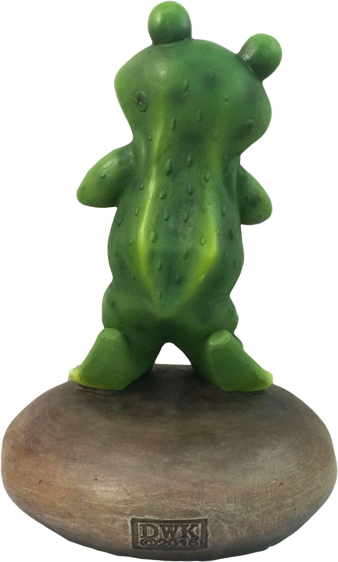 Dwk 6.5' Blessed Assurance Inspirational Cute Praying Frog On Rock Statue Novelty Collectible Frog Figurine Christian Religious Garden Decor