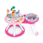 Bright Starts Around We Go 2-in-1 Baby Walker, Discovery Activity Center and Table, Tropic Coral, Ages 6 Months+