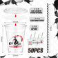 Foldtier 50 Pcs Checkered Racing Party Plastic Cup 12 Oz Checkered Flag Thick Clear Cup Black And White Checkered Cups Race Car