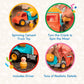 Battat Spinning Cement Truck - Kids Construction Toy - Soft Rubber Wheels - Orange/Blue - Model BT4511Z - 18 Months+