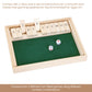 Bits And Pieces - Large Shut The Box Game - 3-In-1 Board Game - 12 Dice Board Game - Wooden Pub Tabletop Game Box - 2 Dice Included