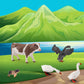 Lc Joycre 5Pcs Goose Toy Goose Figurine Cow Toy Piggy Animal Figure For Toddlers Preschool Animals Figures Eduactional Project D