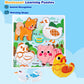 Wooden Puzzles For Toddlers 1-3, Animal Puzzles Age 2-4,Montessori Toys For 2 3 Years Old Girls Boys, Toddler Toys 2-3 Preschool Learning Educational Gifts