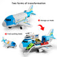 Love Life Airplane Toy Set Transport Cargo Plane Play Toy Gift For 3 4 5 6 Years Old Boys Girls Kids,Aircraft Vehicle Toys With 5 Mini Cars,Helicopter And Construction Worker