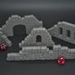 Endertoys Ruined Stone Walls Set A, Terrain Scenery For Tabletop 28Mm Miniatures Wargame, 3D Printed And Paintable