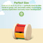 PlanToys Wooden Roller Rattle Toy - Eco-Friendly Montessori Baby Sensory Toy, Medium Size, Bright Color Series, Model 0522000