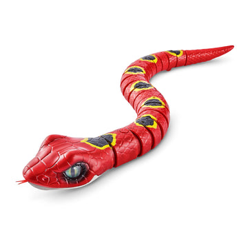Robo Alive Slithering Snake Series 3 Red By Zuru Battery-Powered Robotic Light Up Reptile Toy That Moves (Red), Multi-Color, 7150A