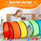 PullCrease 2 Pcs Giant 27.6 Inch Play Tunnel for Kids and Large Dogs Colorful Pop Up Crawl Tunnel Toy for Toddlers with Mesh Col
