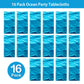 Irenare 16 Pieces Ocean Waves Plastic Tablecloth Ocean Table Cover Water Print Table Cover Ocean Sea Tablecloth Blue For Beach Pool Birthday Party Decoration Shower Supplies (54 X 108 Inch)