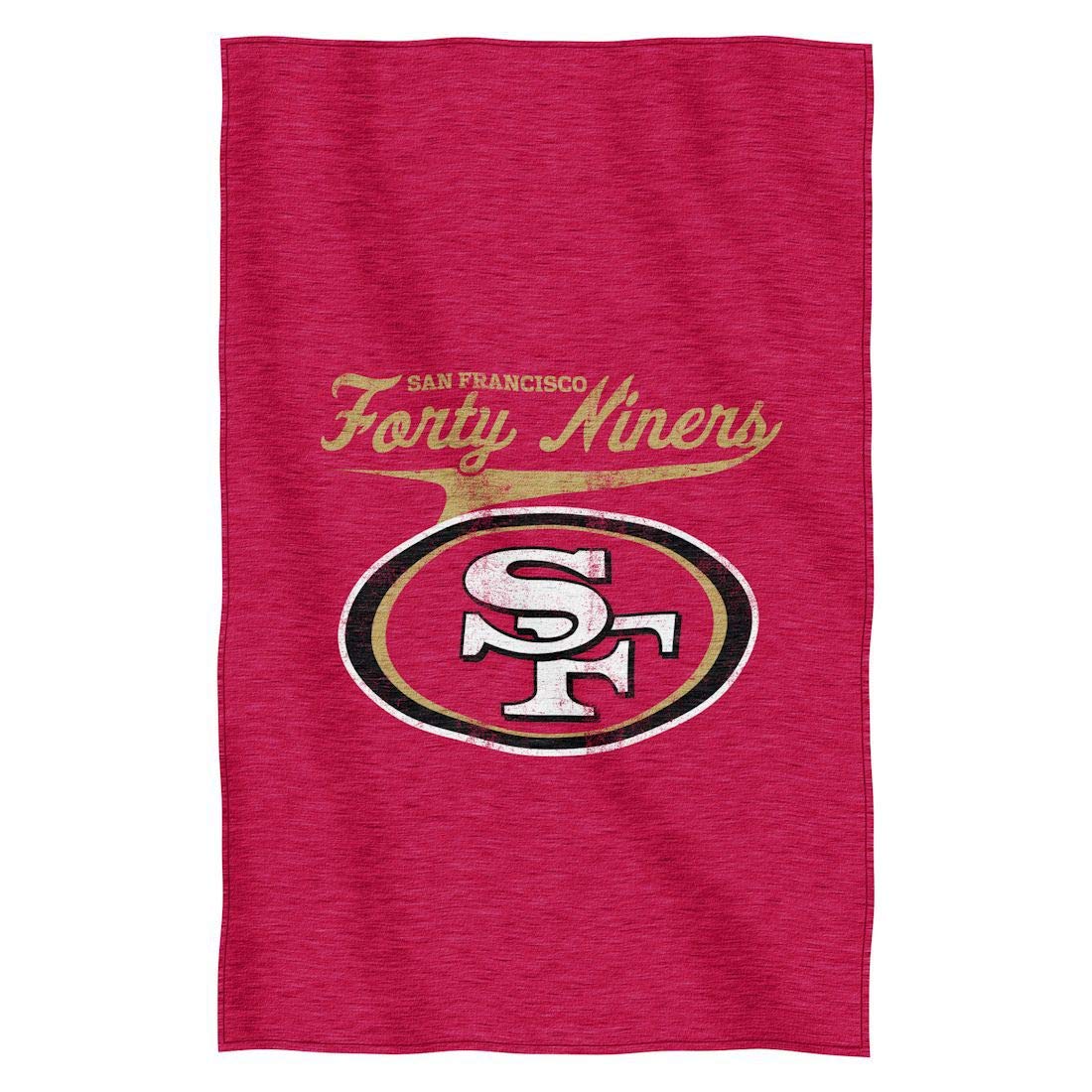 The Northwest Company NFL San Francisco 49ers Sweatshirt Throw Blanket, 54 x 84, Script