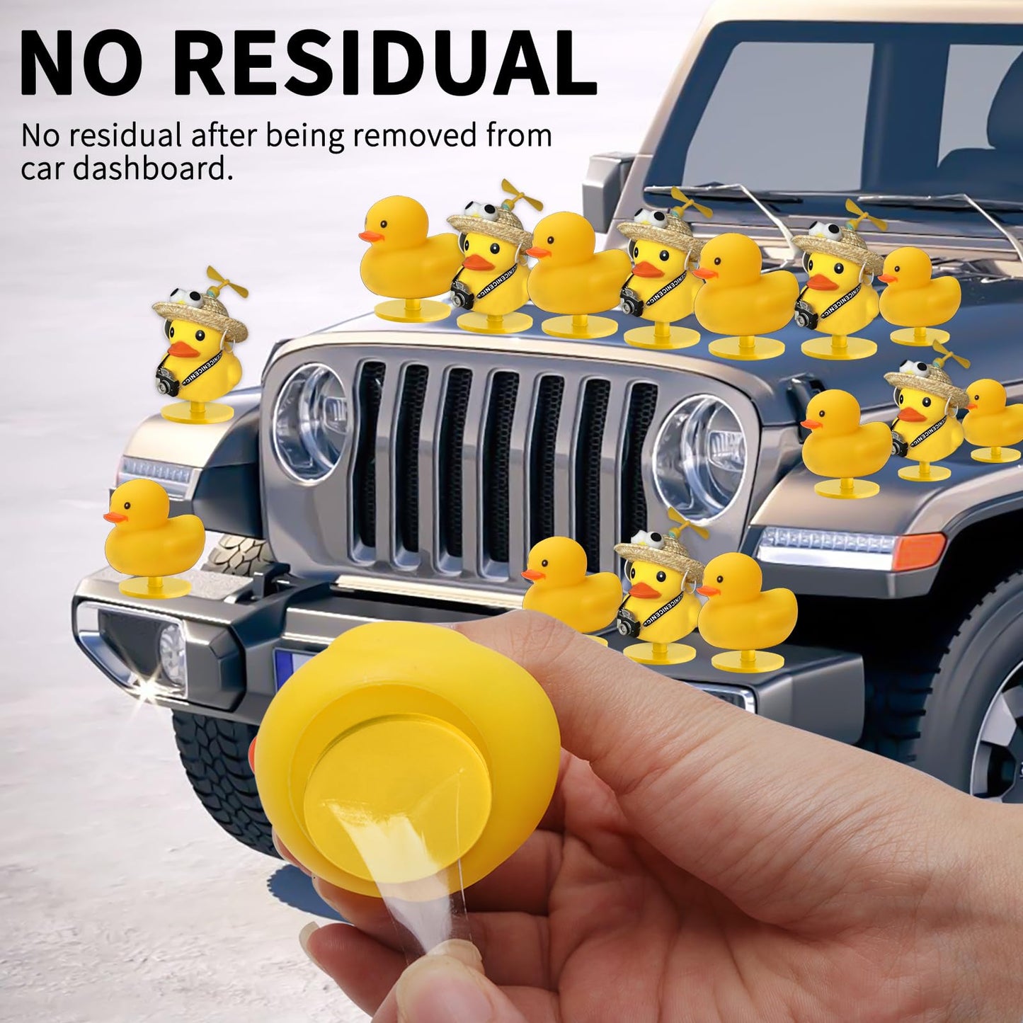 40Pcs Duck Plug, Rubber Duck Mount, Flock Locker Rubber Duck Holder Dashboard For Jeep Dash & Fixed Display, Gift For Jeep Lover