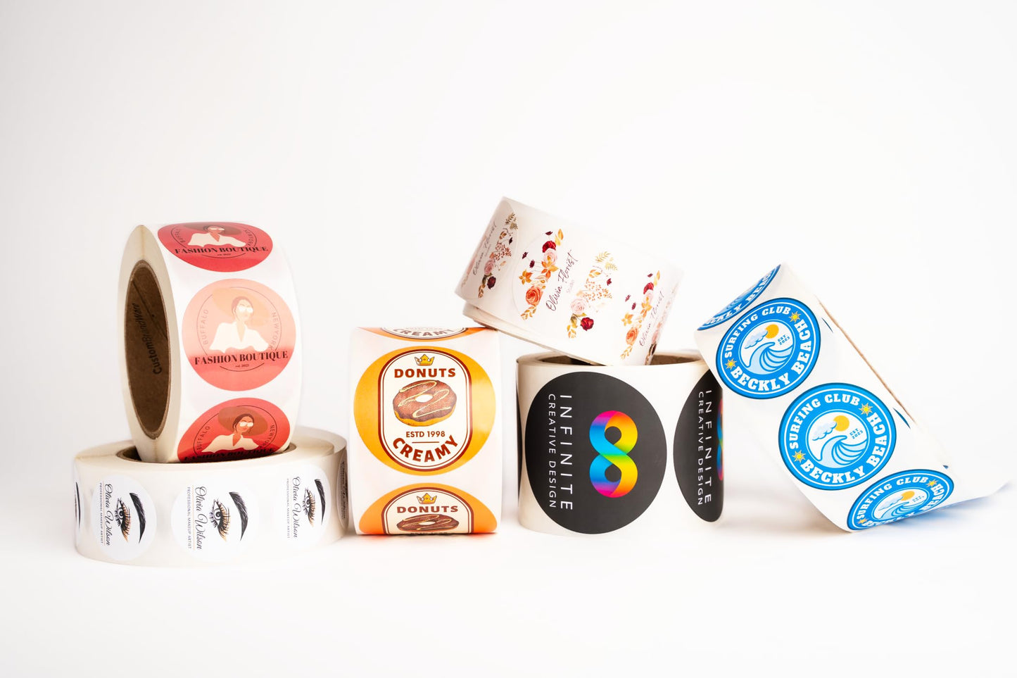 Build Your Own Stickers/Labels - Any Design + Logo- Personalize Your Own Business Stickers- 50+ Roll - Multi Shapes, Sizes, Back