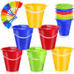 Didaey 24 Pcs Beach Sand Buckets and Shovels Set Includes 12 Pcs 9 Inch Large Sand Bucket and 12 Pcs Shovels Beach Pails Toys fo