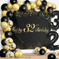 Happy 32Nd Birthday Balloons Black Set Decor - Cheers To 32 Years Old Party Theme Garland Banner Backdrop Decorations For Women