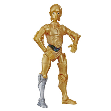 Star Wars Galaxy Of Adventures C-3Po Toy 5-Inch Scale Action Figure With Fun Droid Demolition Feature, Toys For Kids Ages 4 And