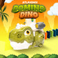 Atlasonix Dino Domino Train - 220 Dinosaur Dominoes Set For Boys & Girls - Birthday Gift Ages 3-10 - Montessori Jurassic T-Rex Toy With Automatic Rally Setter - Block Laying Machine
